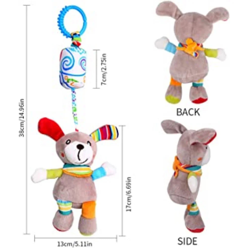 4 Packs Baby Pram Hanging Rattle Toys with Ringing Bell Y842411