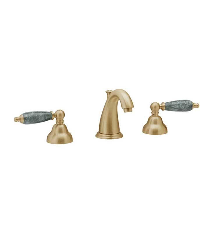 Two Handle Widespread Lavatory Faucet in Satin Brass J401773
