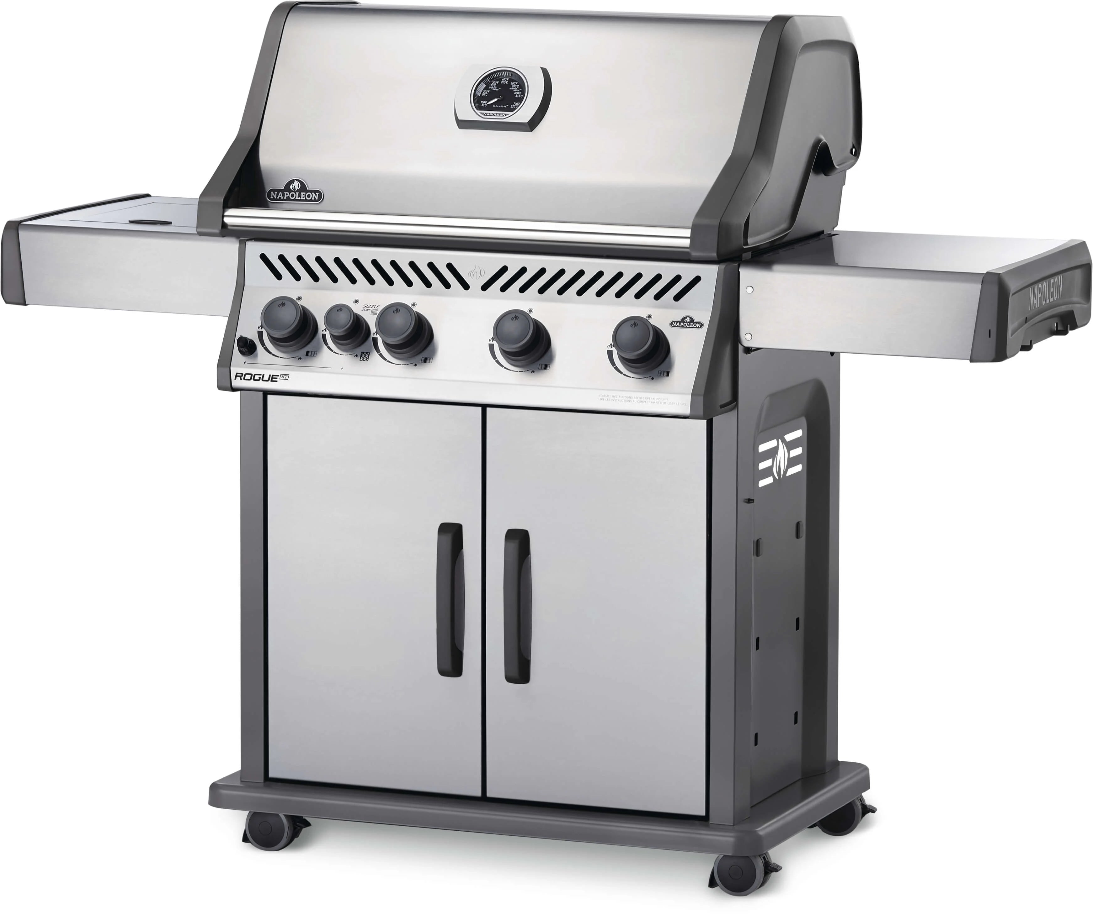 Stainless Steel Propane Gas Grill with Infrared Side Burner K3515
