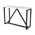 Kinji Wood Console Table Satin Black White A583
