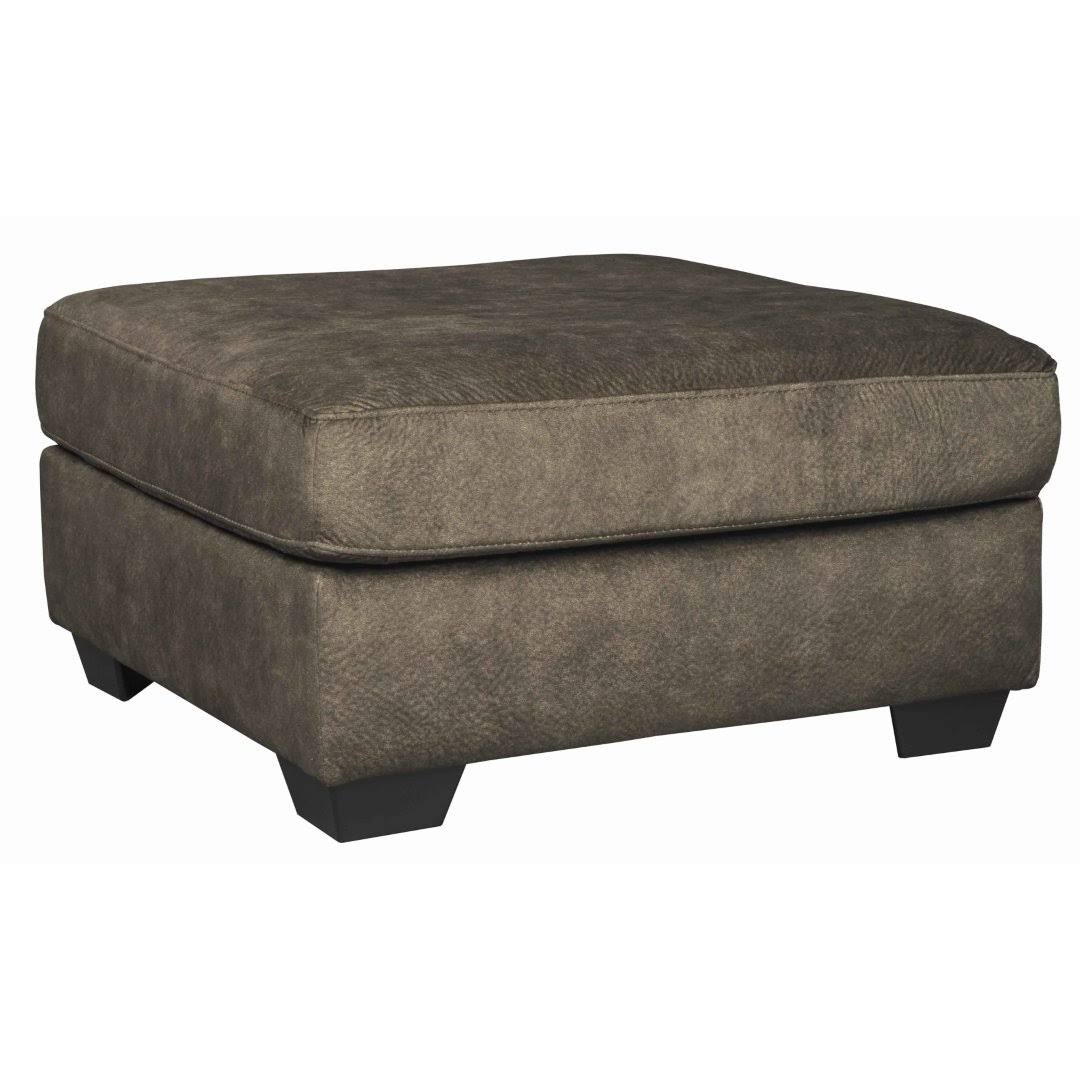 Brown Wooden Ottoman with Block Legs Z931015