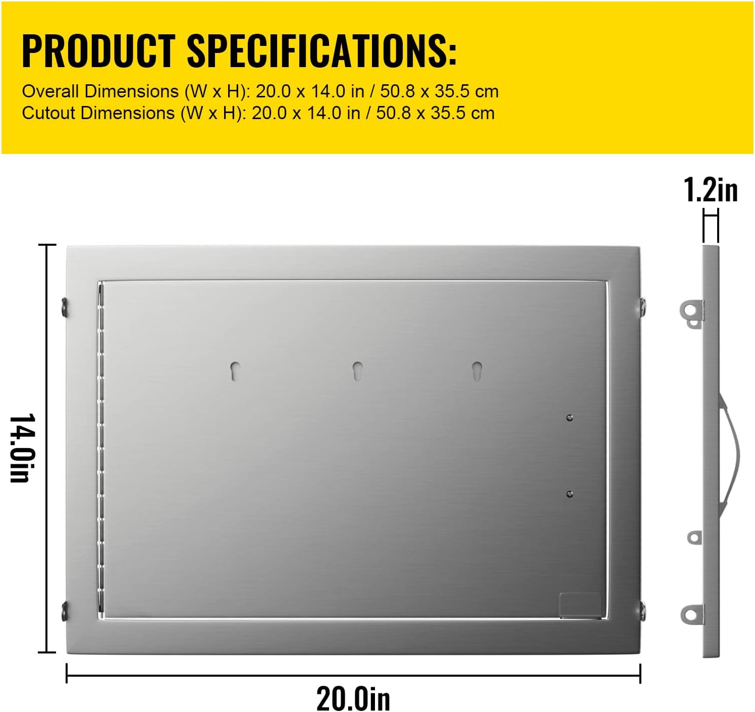 Stainless Steel BBQ Access Door 20W x 14H Inch J2440