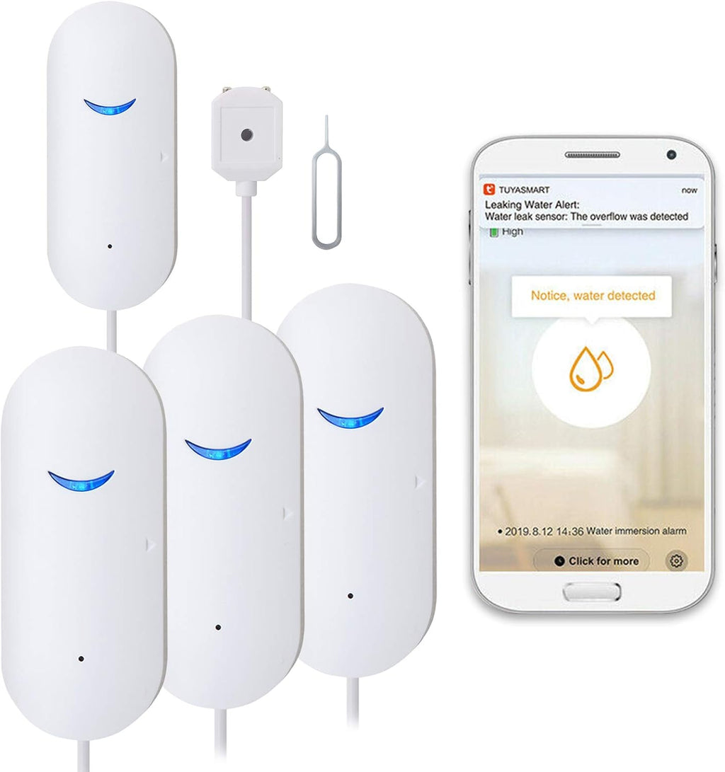 2 Pack WiFi Water Leak Sensor Alarm I294