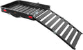 Black Aluminum Hitch Cargo Carrier with Ramp E9139