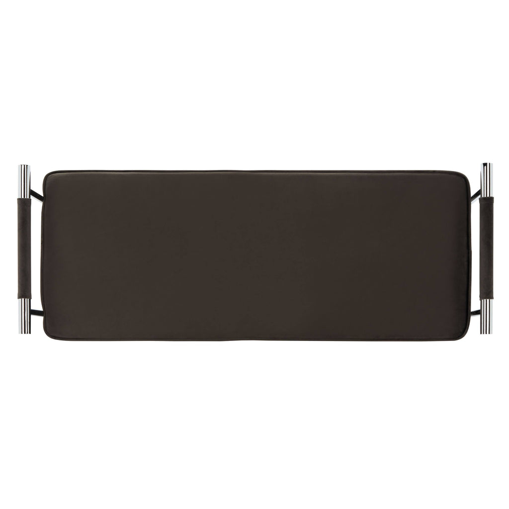 Navy Rectangle Bench with Arms Z590