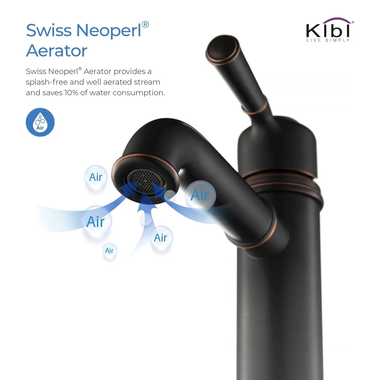 Oil Rubbed Bronze Single Hole Bathroom Faucet U83384