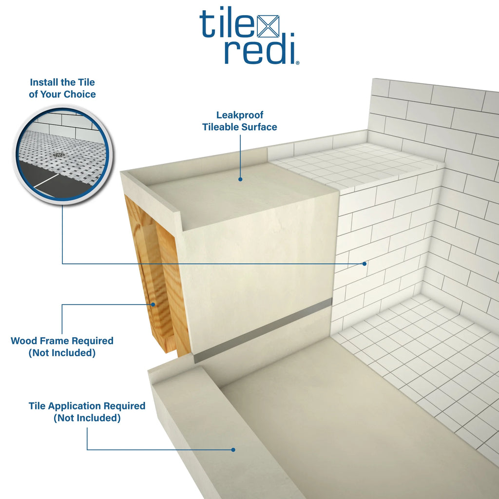 Nickel 42" X 48" Rectangular Shower Base P5800