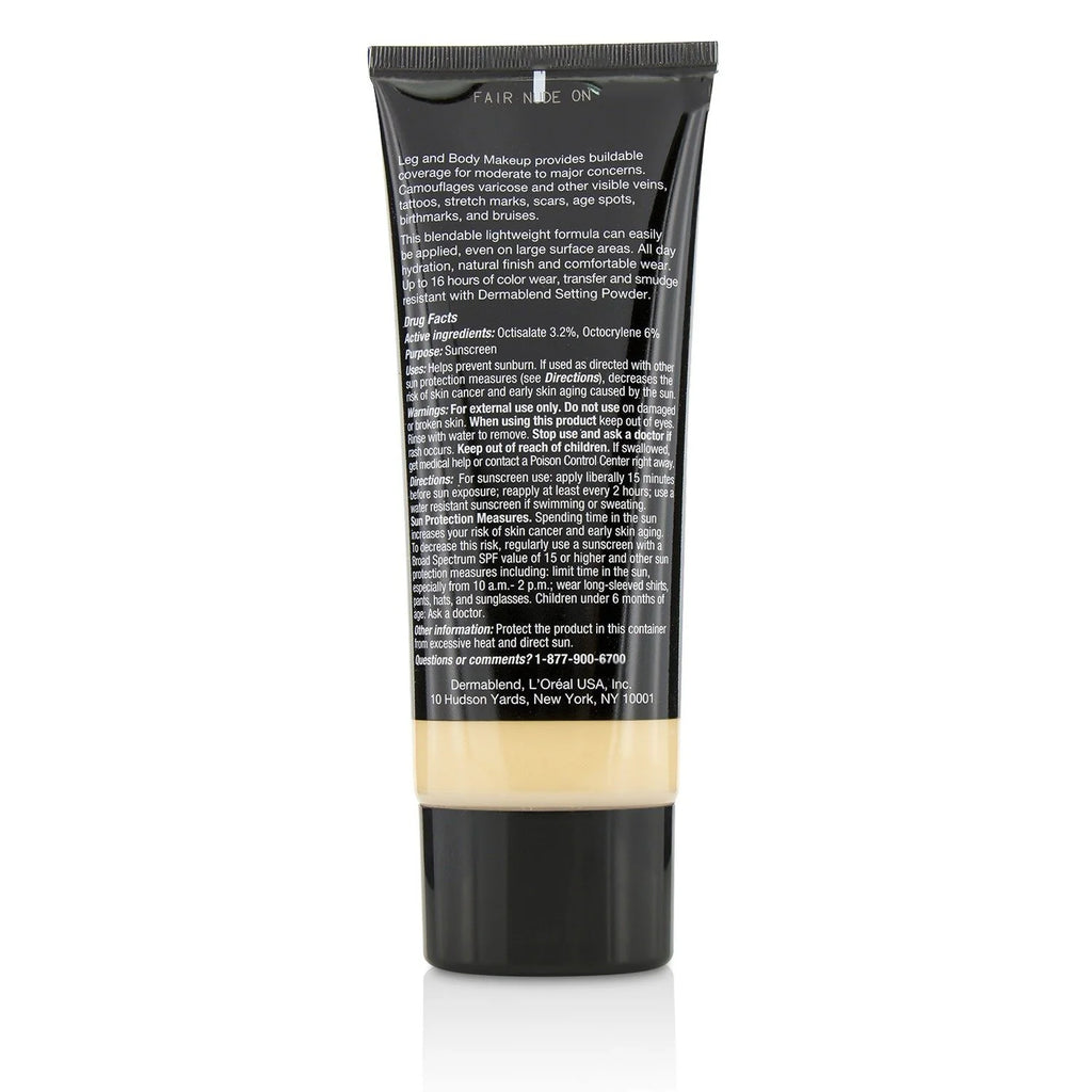 Leg and Body Make Up Liquid Body Foundation Sunscreen Broad Spectrum SPF 25 - #Deep Natural 100ml/3.4oz X6309