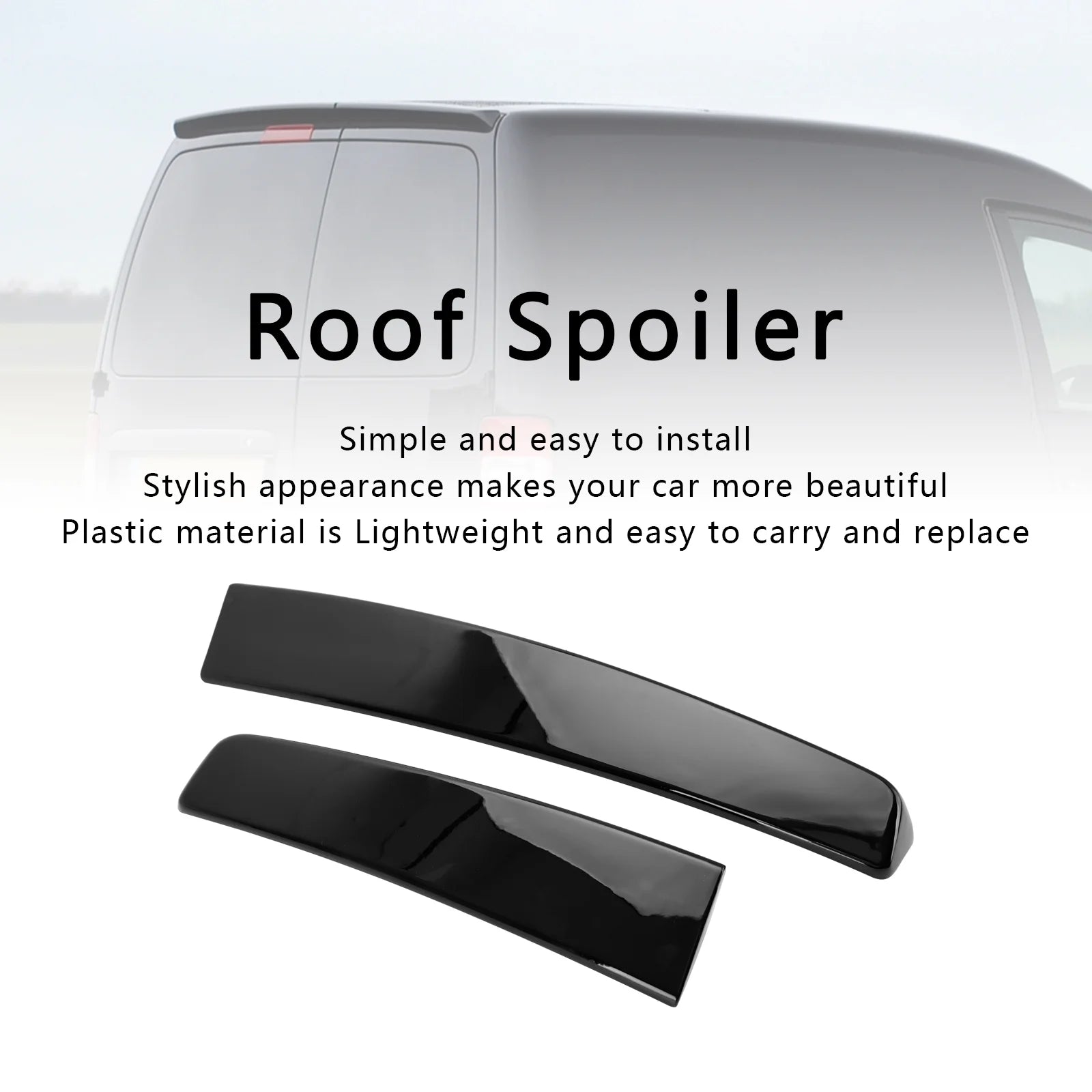 Gloss Black Rear Twin Barn Door Trunk Spoiler C460593