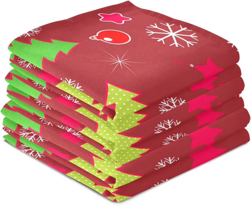 Red Green Kitchen Towels Set of 6 Dishcloths 28'' x 18'' I834
