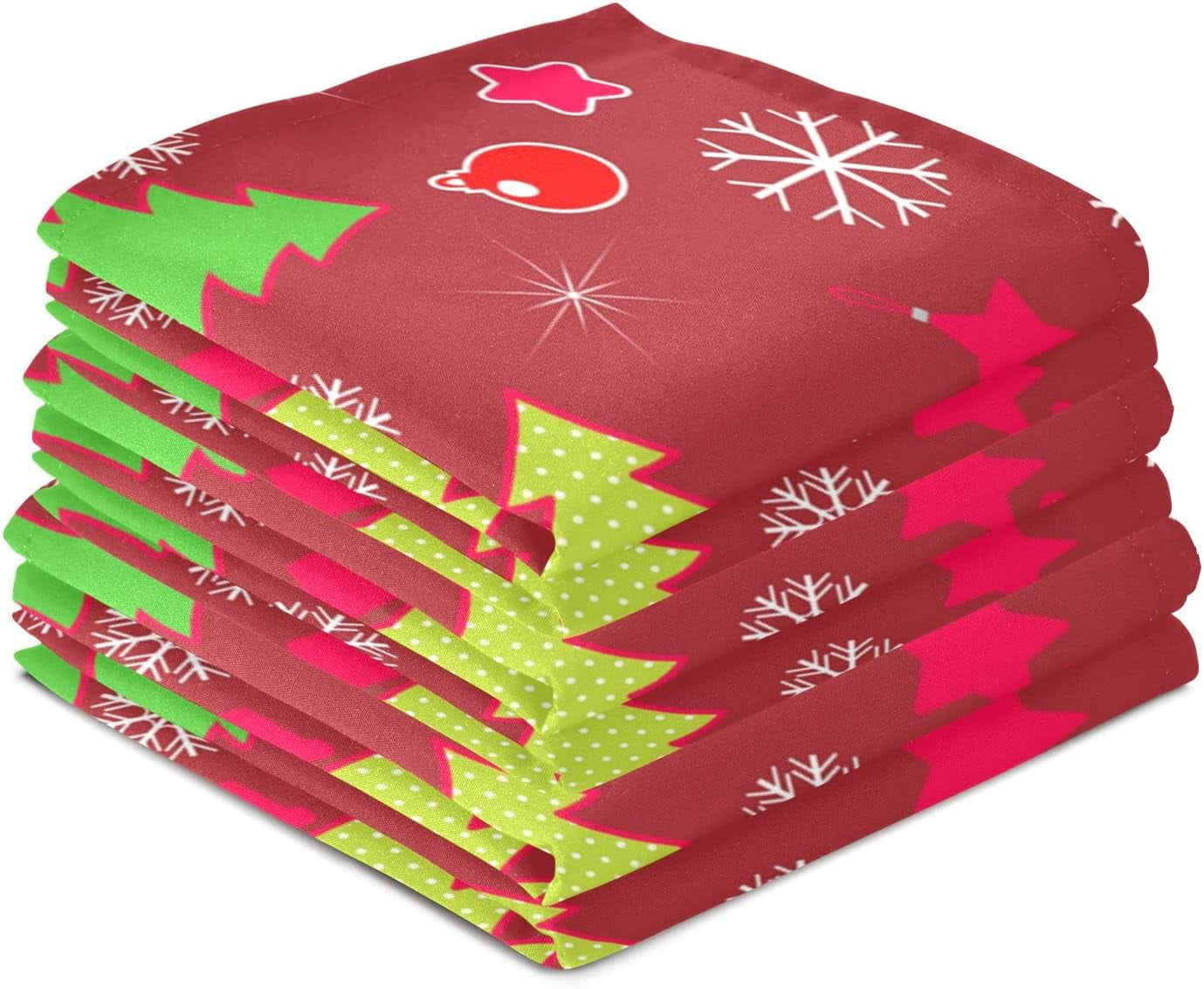 Red Green Kitchen Towels Set of 6 Dishcloths 28'' x 18'' I834