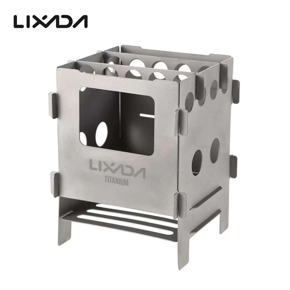 Titanium Folding Wood Pocket Camping Cooking Stove N1377