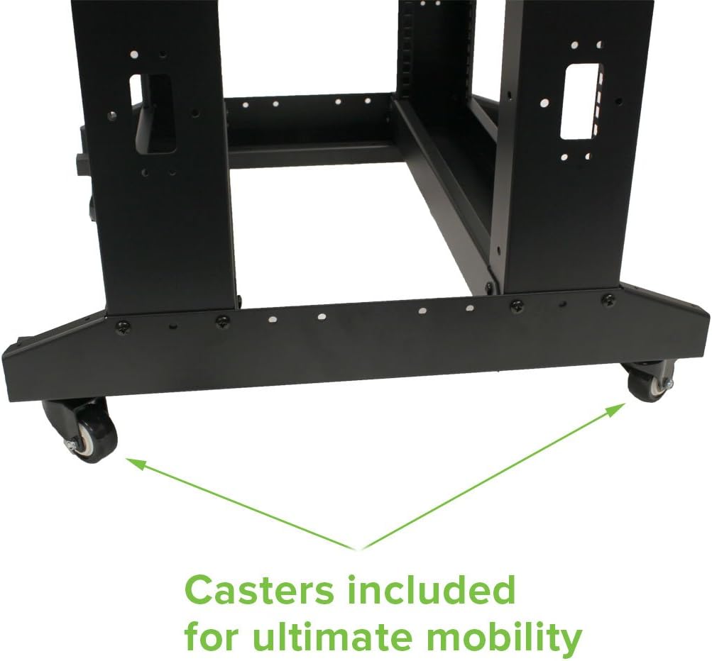 7ft 42U 4-Post Open Frame Server Rack with Casters X8891