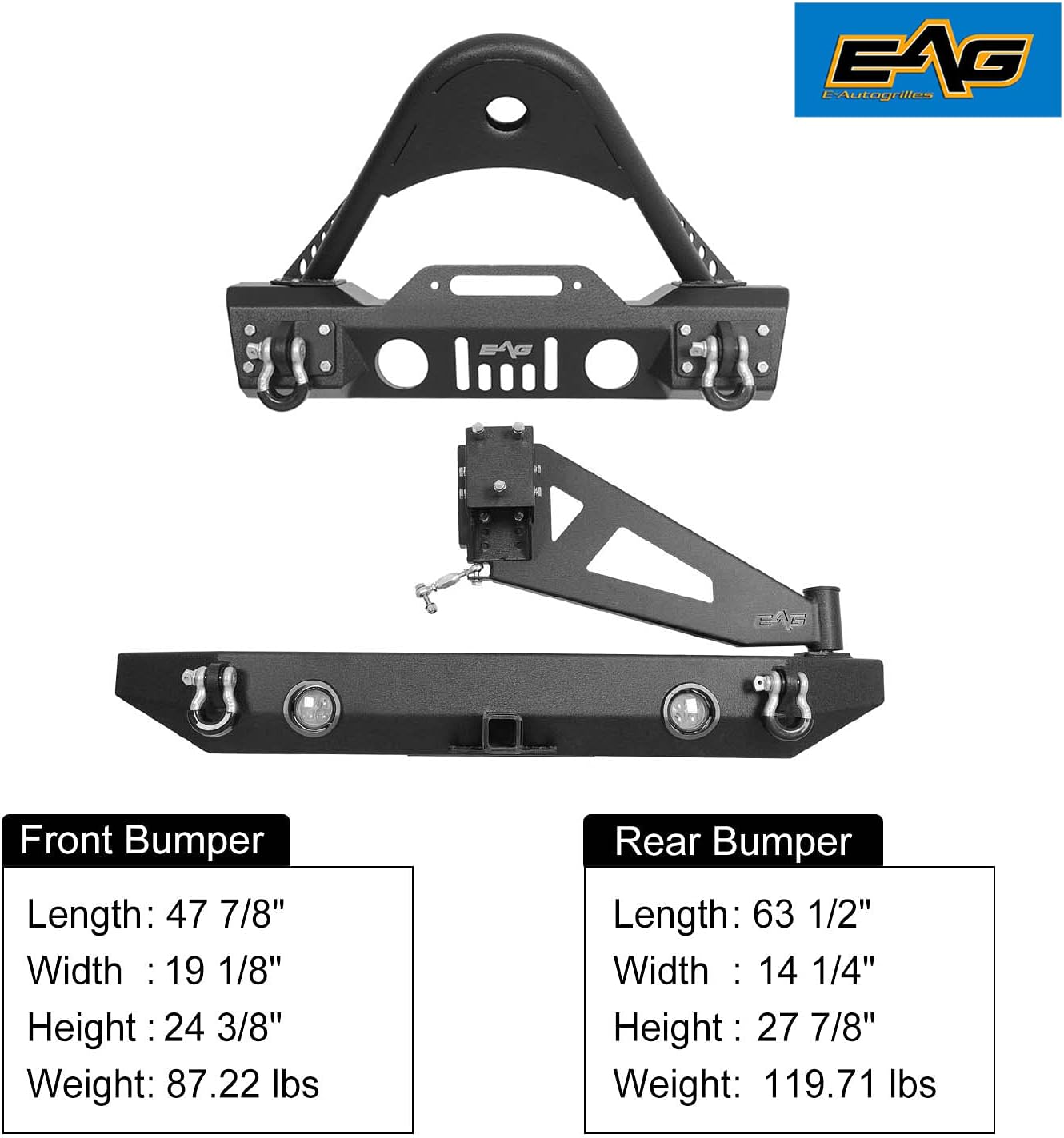 Front Bumper with Tire Carrier Combo M589