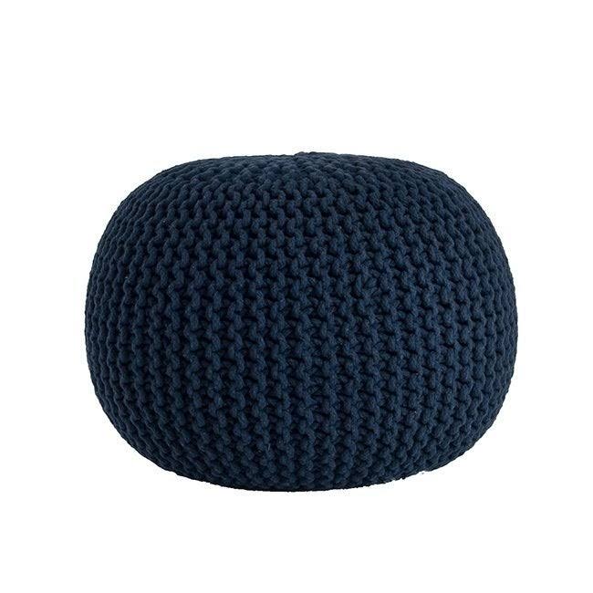 Slate Cotton Twisted Rope Ottoman U28916
