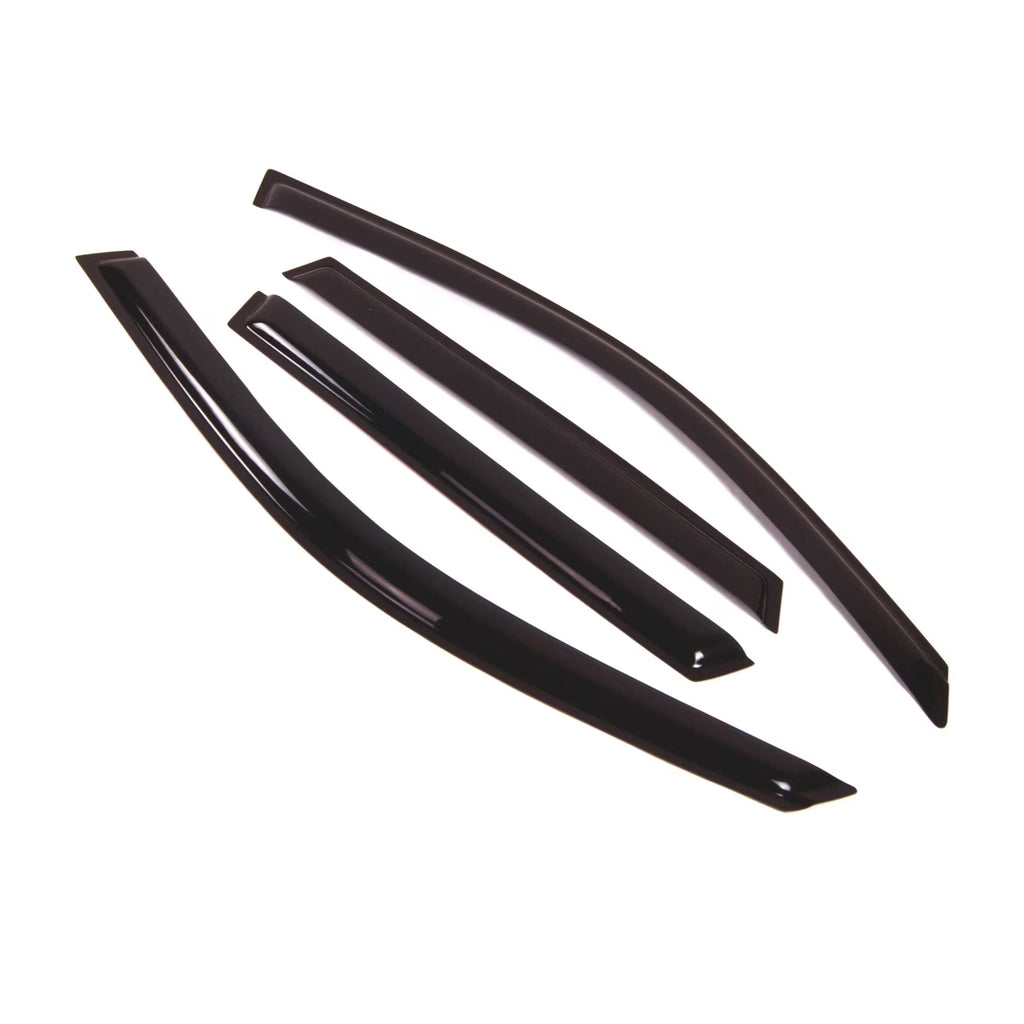 Outside Mount Window Visor Deflector Rain Guard Dark Smoke 4 Pcs Set W90586