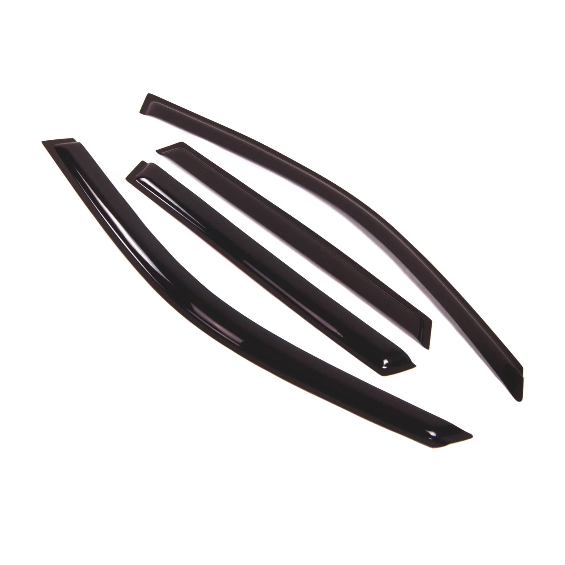 Outside Mount Window Visor Deflector Rain Guard Dark Smoke 4 Pcs Set W90586