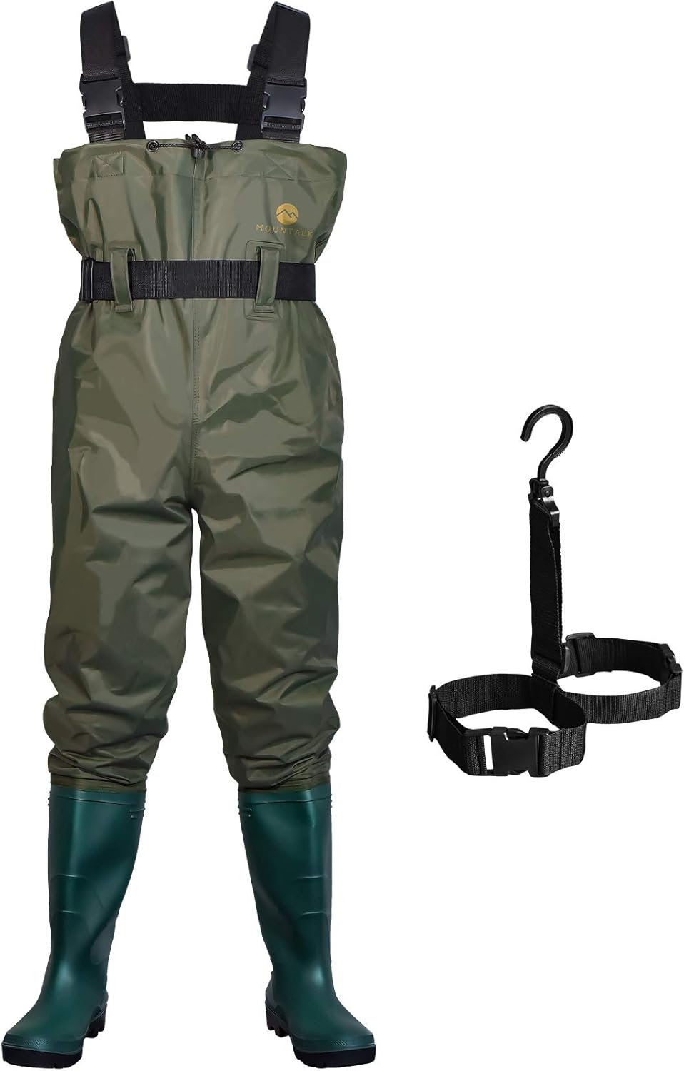 High Chest Waders with Boots, Durable Waterproof Canvas Fly Fishing Waders Q142