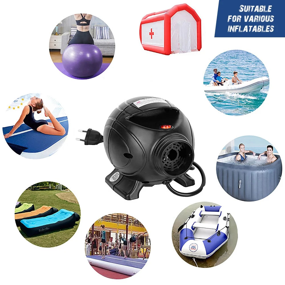 Portable 800W Electric Air Pump Inflator Deflator with 3 Nozzles P85309