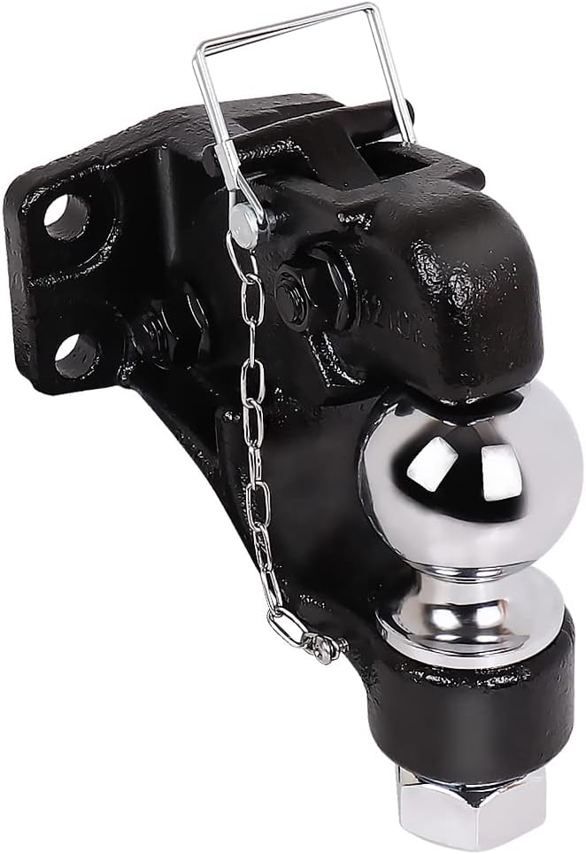 Pintle Hook Trailer Hitches with 2-5/16 Inch Ball, 16000 lbs, Black Powder Coat, Pack of 2 P119