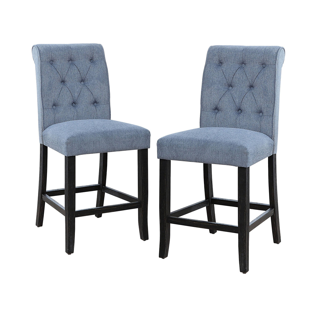 Taupe Chenille Counter Height Chair Set of 2 T4766