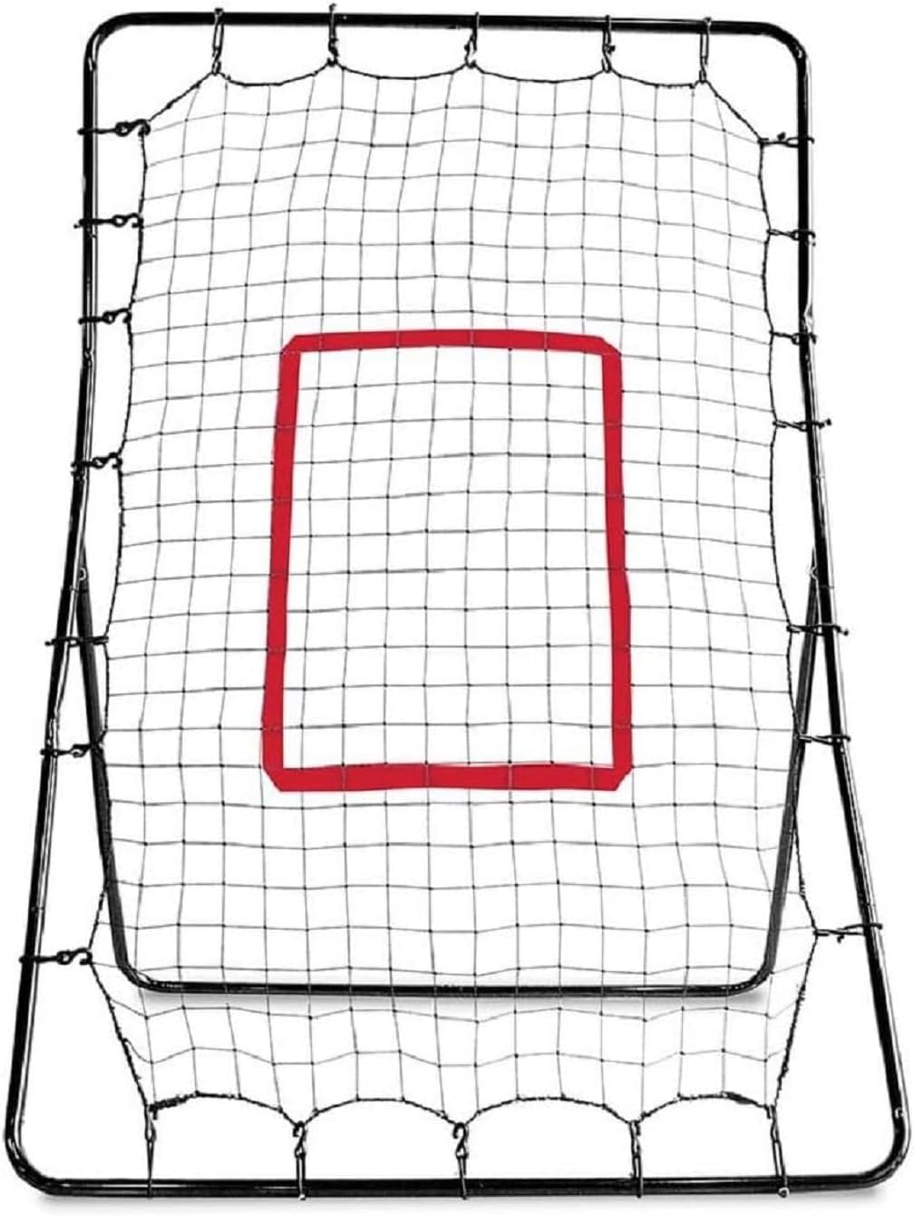 Black/Red Baseball and Softball Pitching Net and Rebounder, 2' 9" x 4' 8" O11051