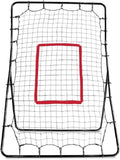 Black/Red Baseball and Softball Pitching Net and Rebounder, 2' 9" x 4' 8" O11051