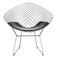 Black Faux Leather Papasan Chair M135708