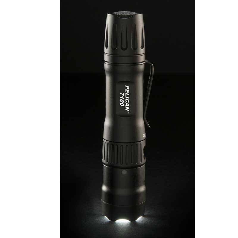 Black USB-Rechargeable Flashlight V8765