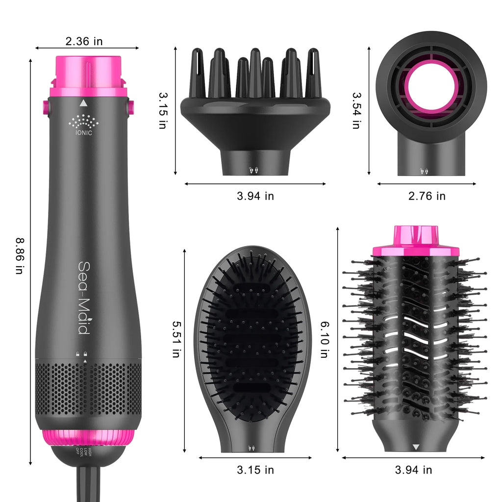 Black 4 in 1 Blow Dryer Brush A726000