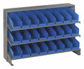 Blue 24 Bins Bench Pick Rack B460