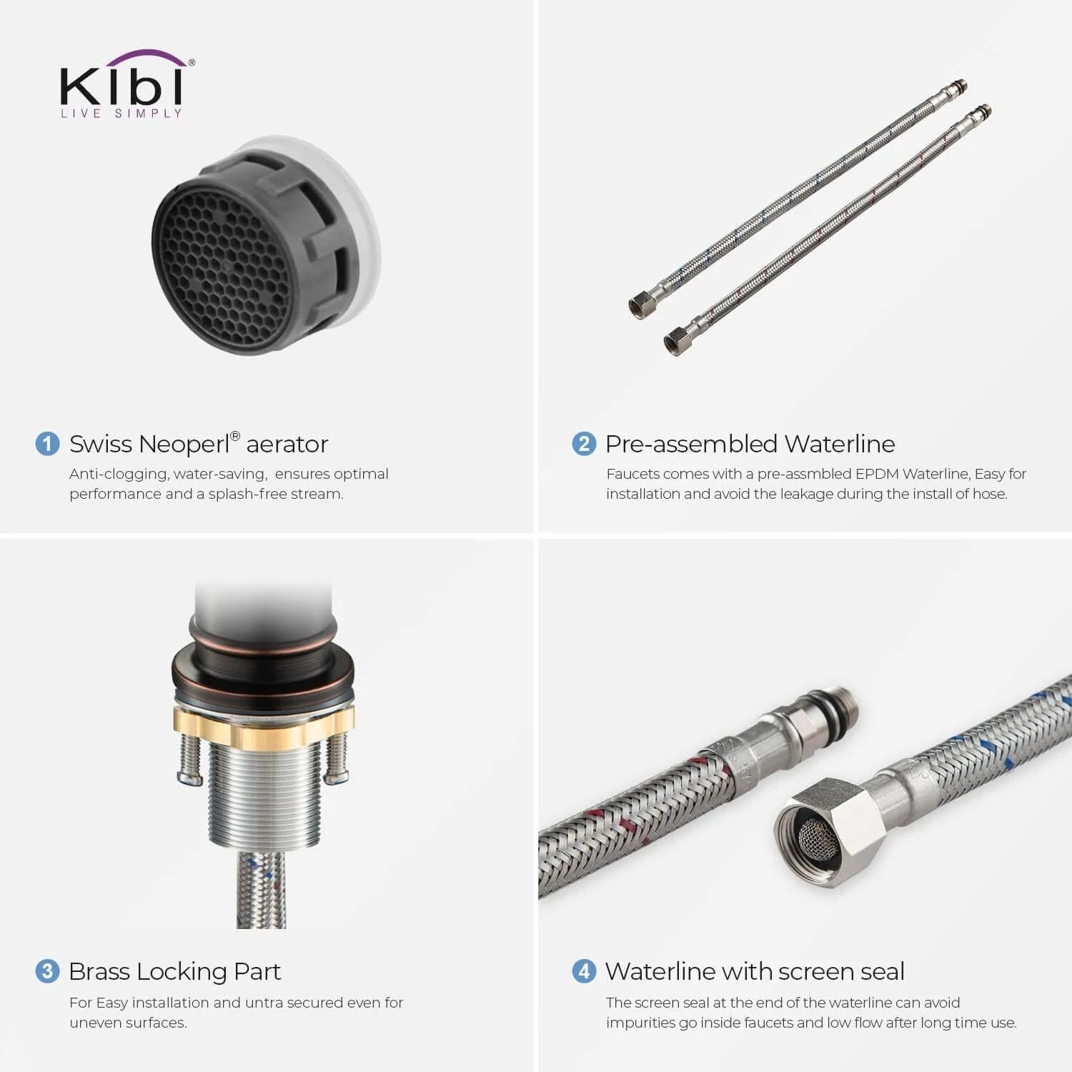Oil Rubbed Bronze Single Hole Bathroom Faucet U83384