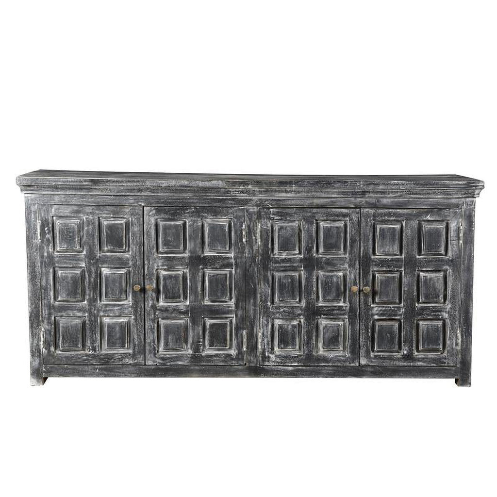 Solid Wood 4 Door Sideboard in Gray B747