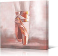 Pink Ballet Shoes Canvas Framed Artwork 24x24 D241