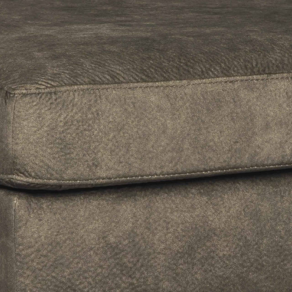 Brown Wooden Ottoman with Block Legs Z931015