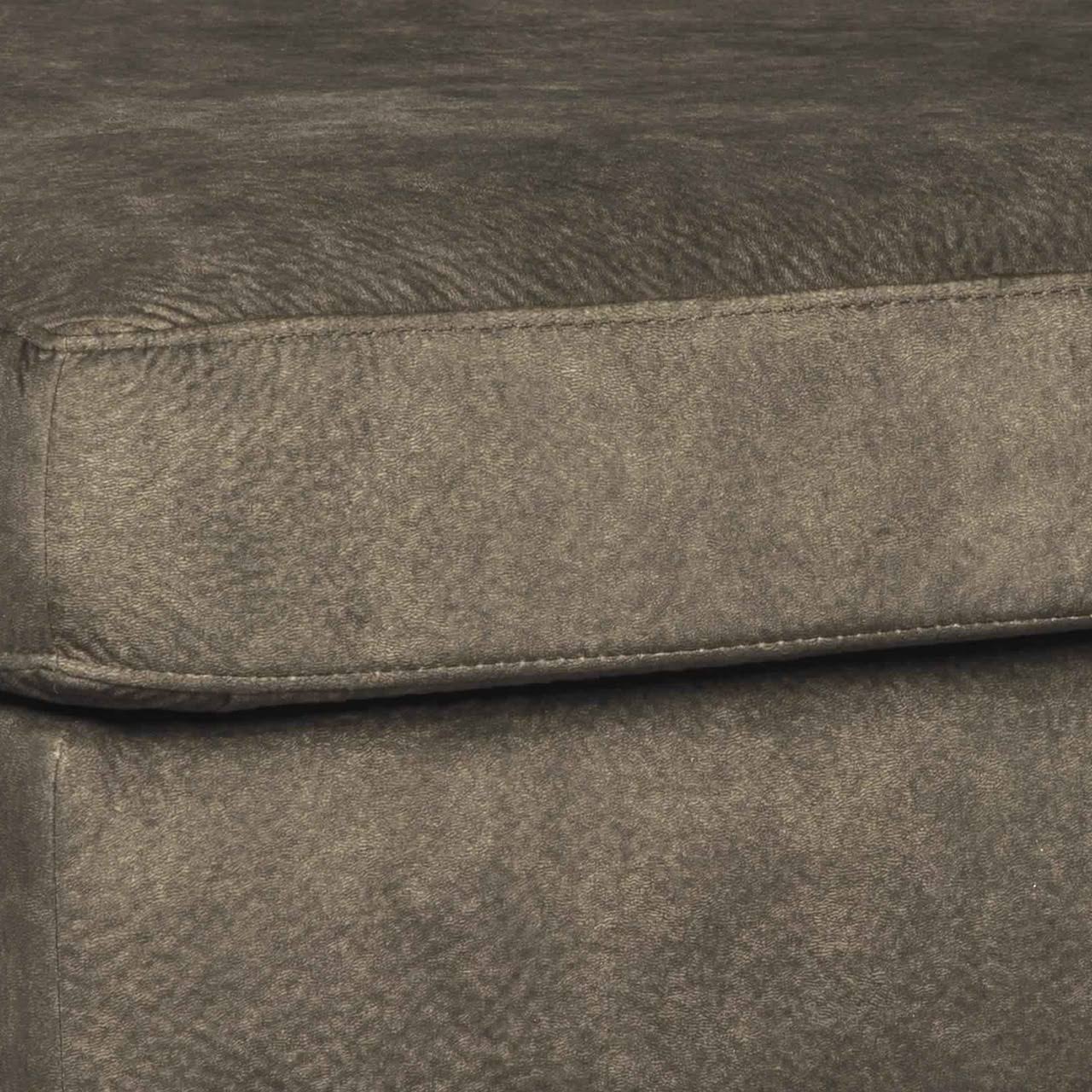 Brown Wooden Ottoman with Block Legs Z931015