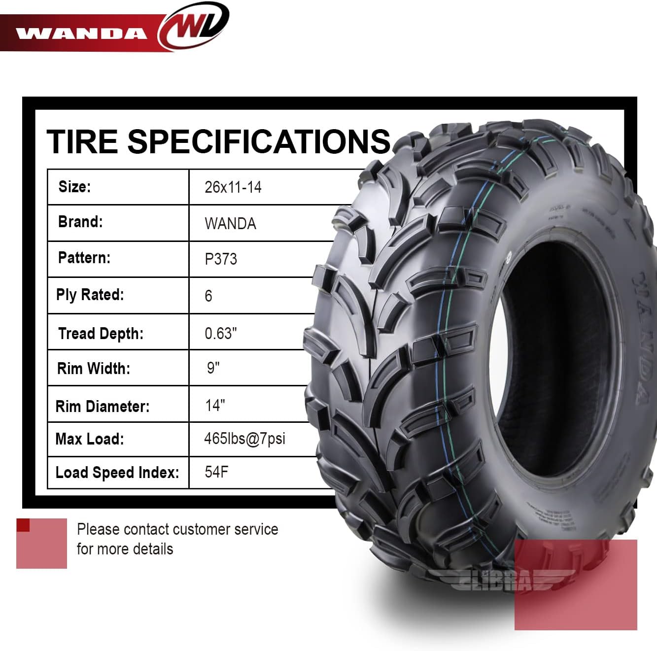 26x11-14 6PR ATV UTV Tires W881