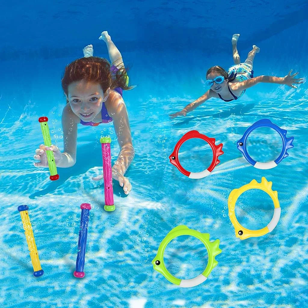 31 Pcs Pool Diving Toys Set with Storage Bag A56824