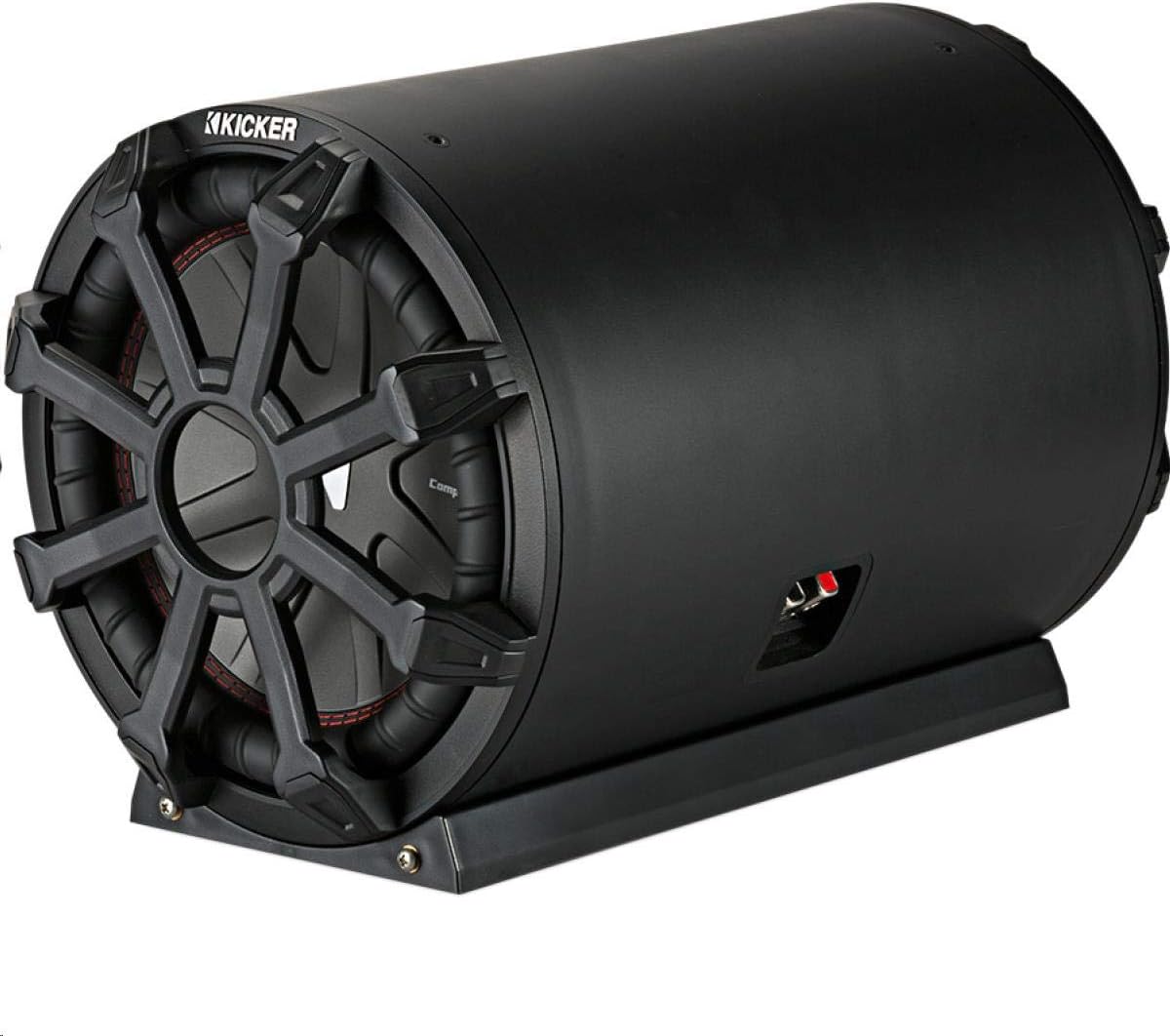 10 Inch 400W RMS 800W Peak Power 4 Ohm Enclosed Tube Subwoofer Enclosure, Black J655413