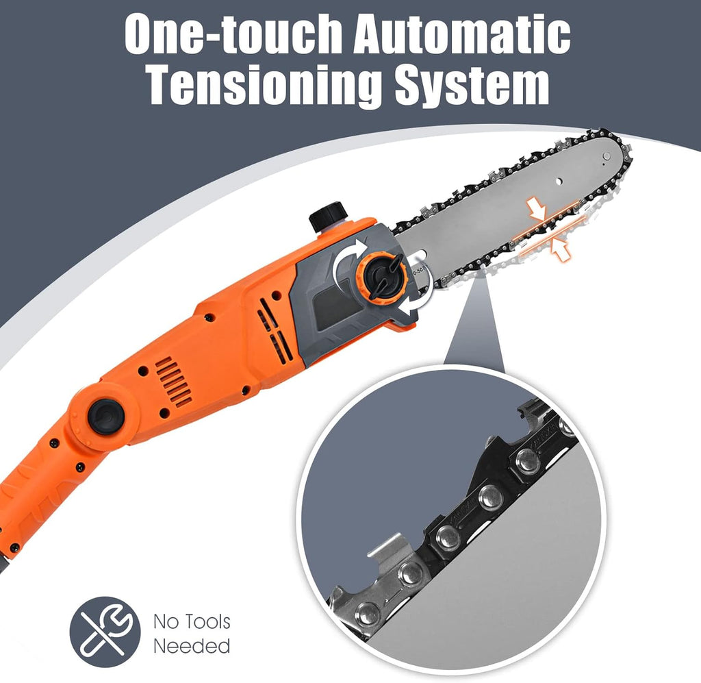 10 Inch 8 Amp Multi-Angle Pole Chain Saw with Telescoping Handle U546651