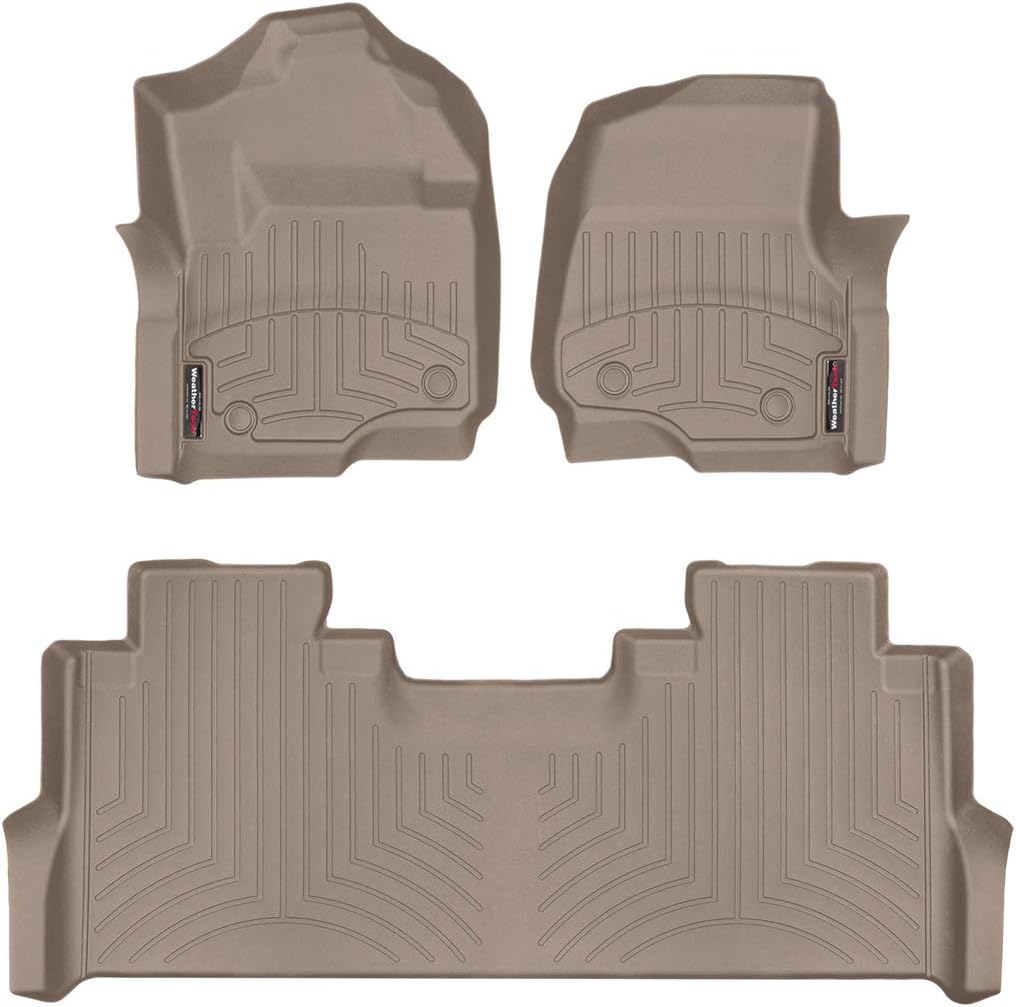 Custom FloorLiner for Ford SuperDuty SuperCrew, 1st & 2nd Row (Black) F80892
