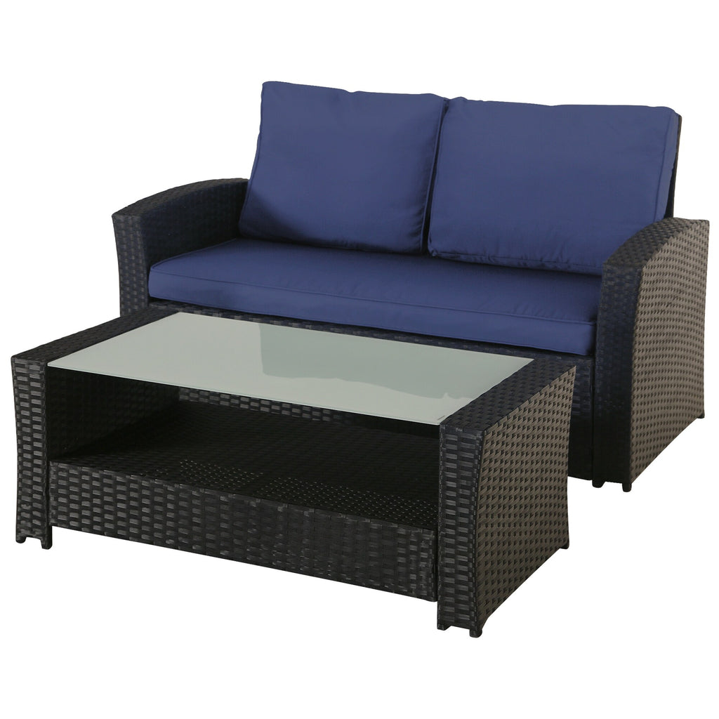 6-piece Rattan Wicker Outdoor Sectional Sofa I37983