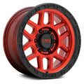 18x9 5x127 18mm Candy Red with Black Lip Wheel B460