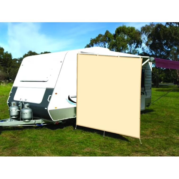 Wheat RV Awning Privacy Side Sunblock Shade Drop 8 x 8ft Z20333