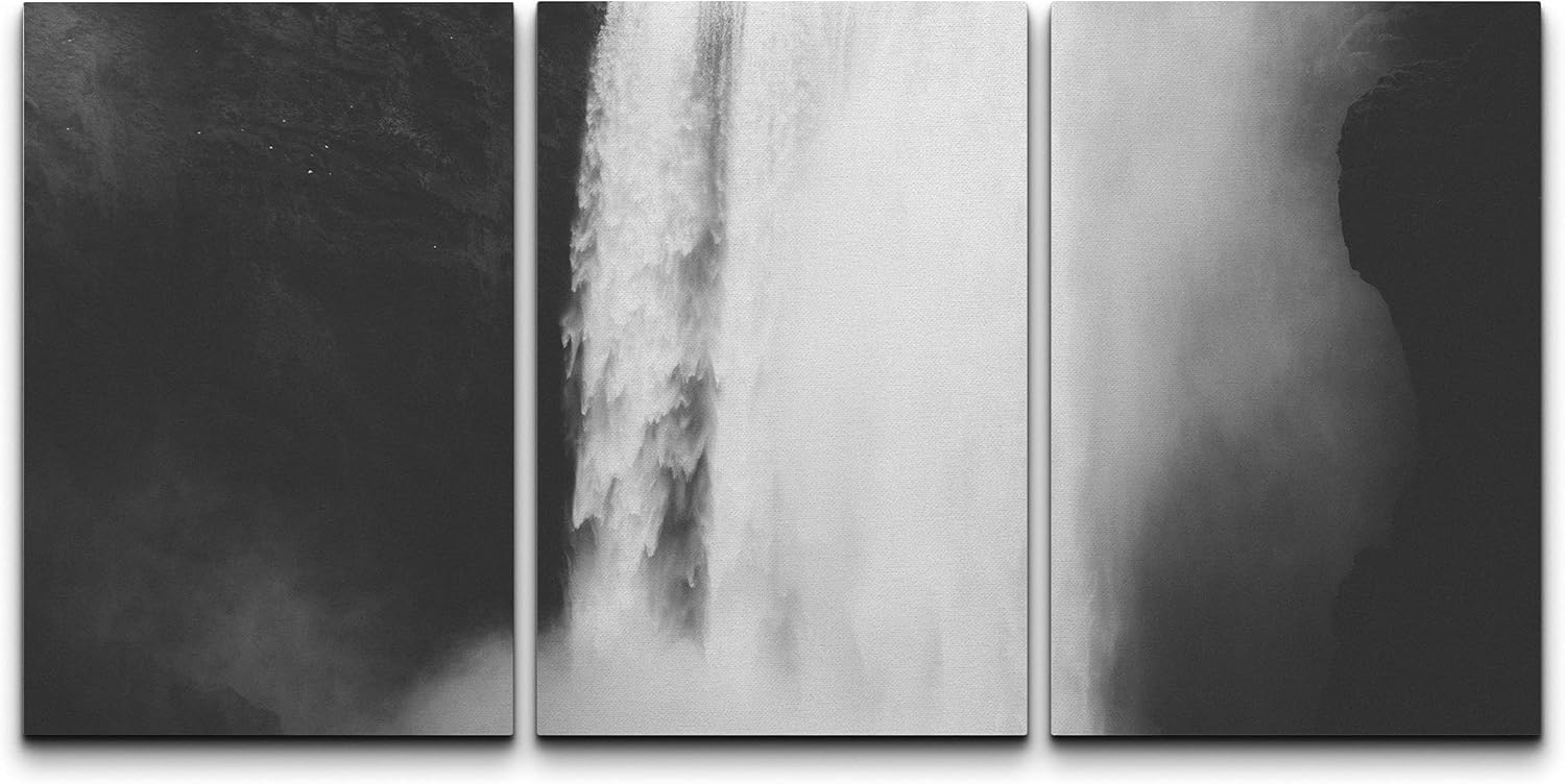 Canvas Print Wall Art Set Ocean Waves Marine Life Nautical Landscape Blue 16x24 x 3 R62973