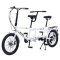 White Folding Tandem Bike 20 inches Wheels 7 speed Q791