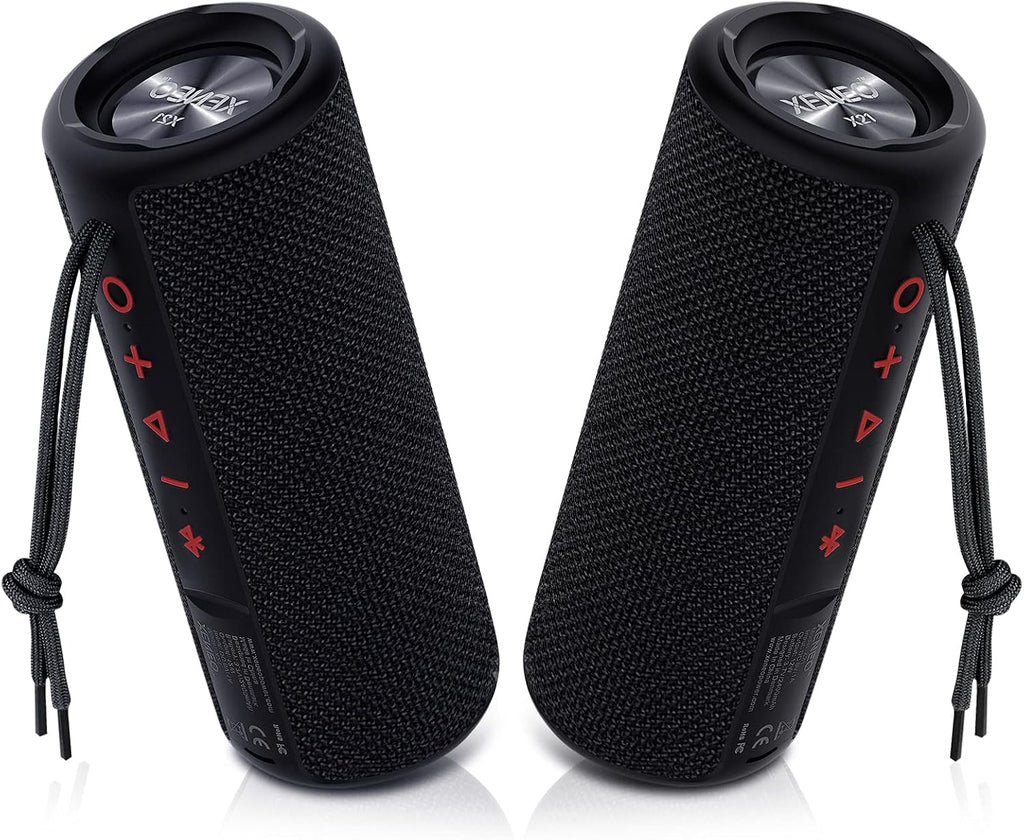 Portable Outdoor Wireless Bluetooth Speaker with FM Radio, Micro SD Card Slot, AUX, Hard Travel Case Included W1676