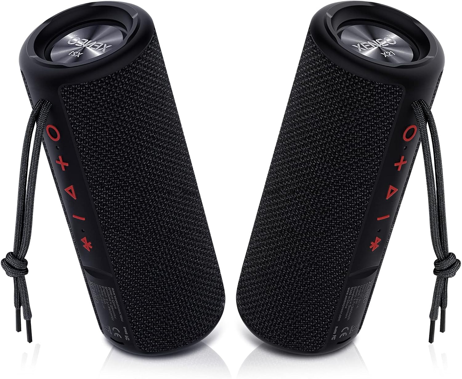 Portable Outdoor Wireless Bluetooth Speaker with FM Radio, Micro SD Card Slot, AUX, Hard Travel Case Included W1676