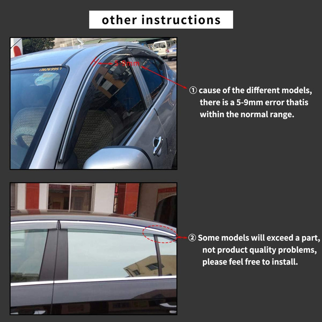 Smoke Side Window Deflectors 4PCS M147062