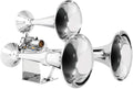 Chrome Heavy Duty Train Horn with Triple Brass Trumpet B531